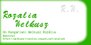 rozalia welkusz business card