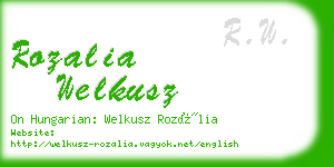 rozalia welkusz business card